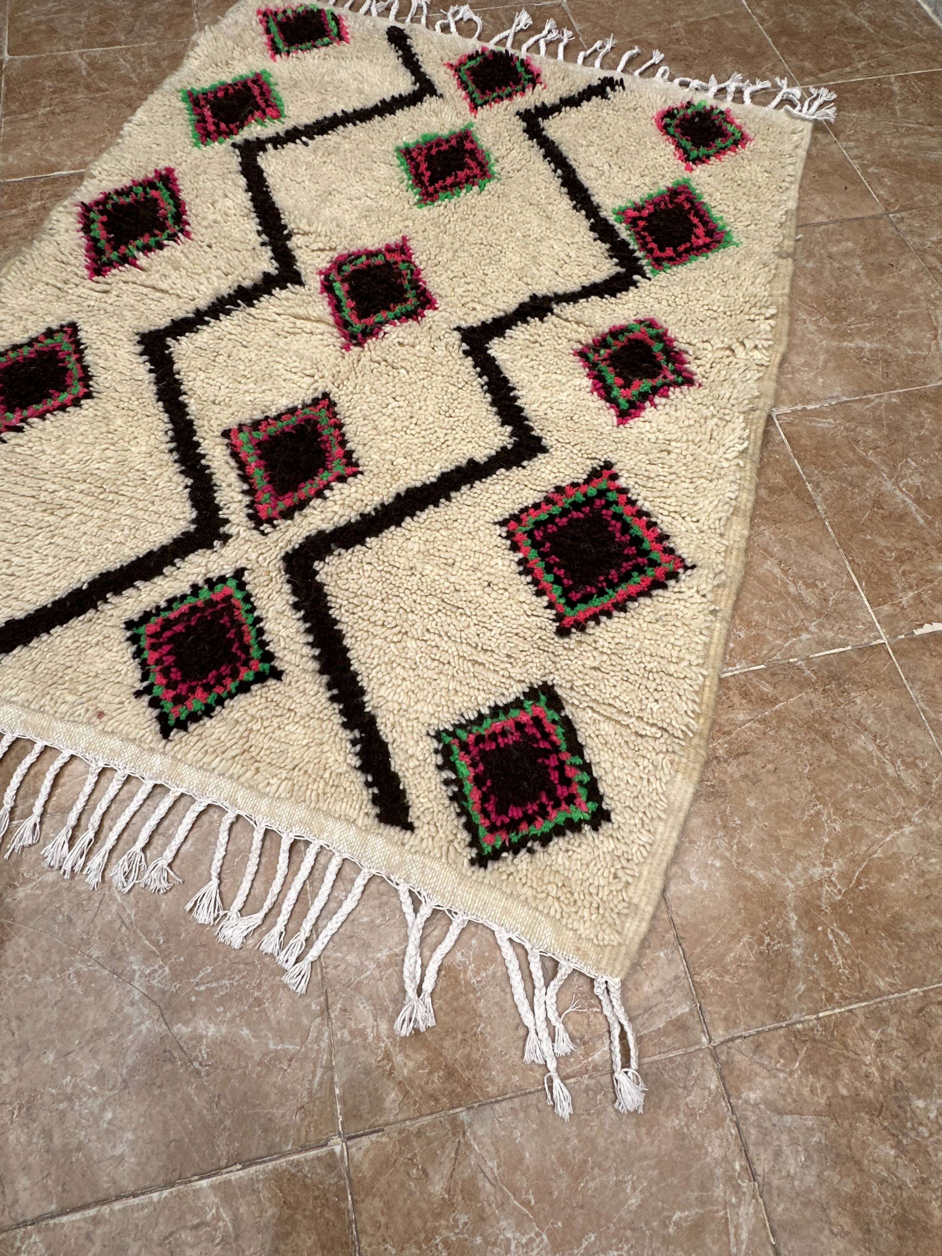 Small Moroccan Azilal rug, authentic vintage Moroccan Berber rug
