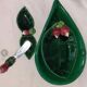 Decorative earthenware set with radish motif – vintage