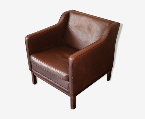 Fauteuil danois vintage en cuir