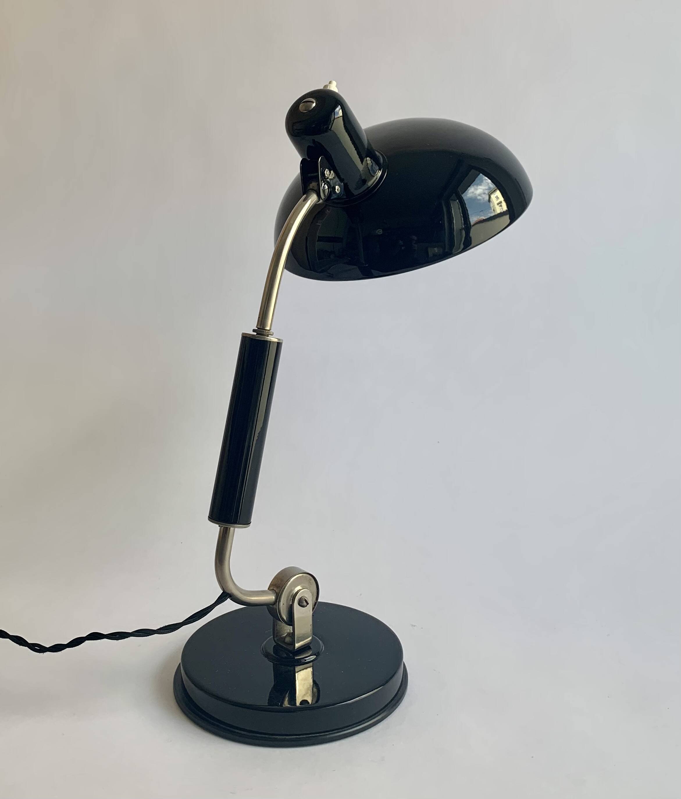 Bauhaus table lamp by Christian Dell for Koranda, 1940s