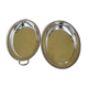 Set de 2 petits plats légumier métal argenté