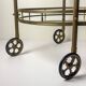Vintage French brass bar cart, 1950s