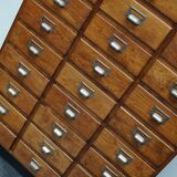 Dutch beech apothecary, filing cabinet, 1950s