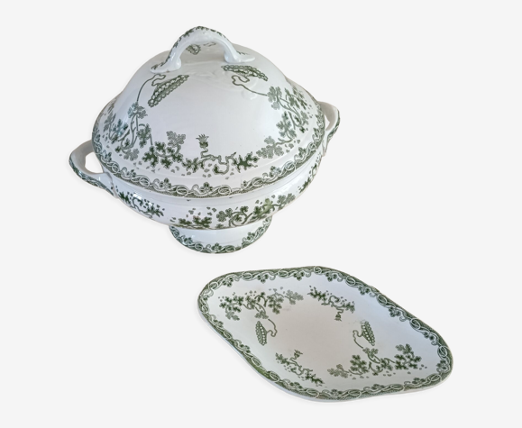 Tureen and ravier Saint Amand and Hamage