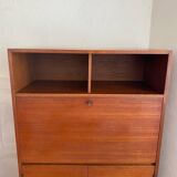 Teak and white Formica secretary, 1950