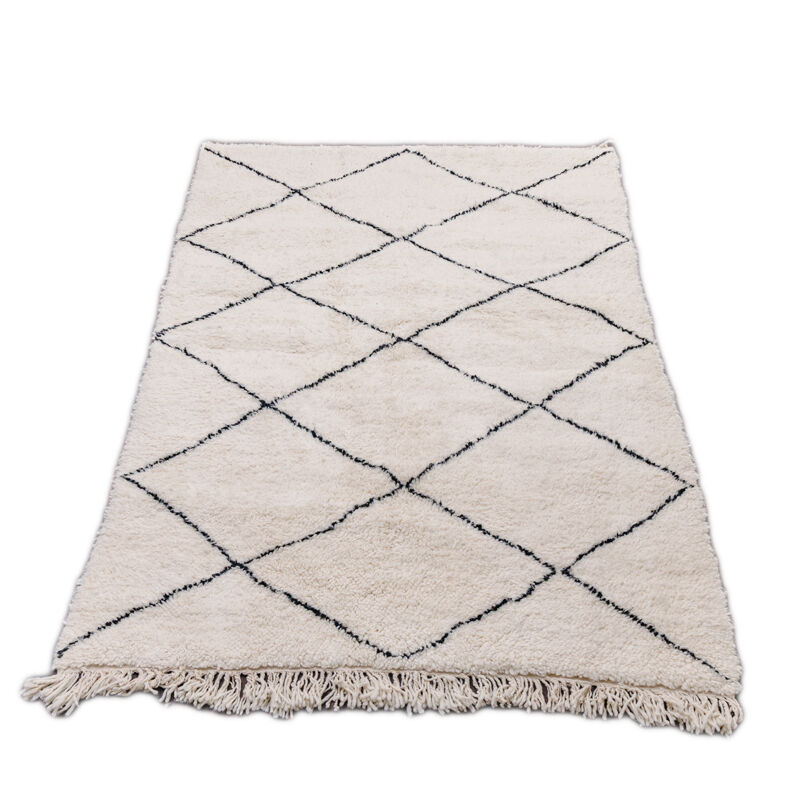 Berber carpet with diamonds classic 150x230