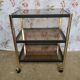 Metal and smoked glass trolley erard (france)