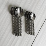 Set of 20 vintage twisted metal cutlery