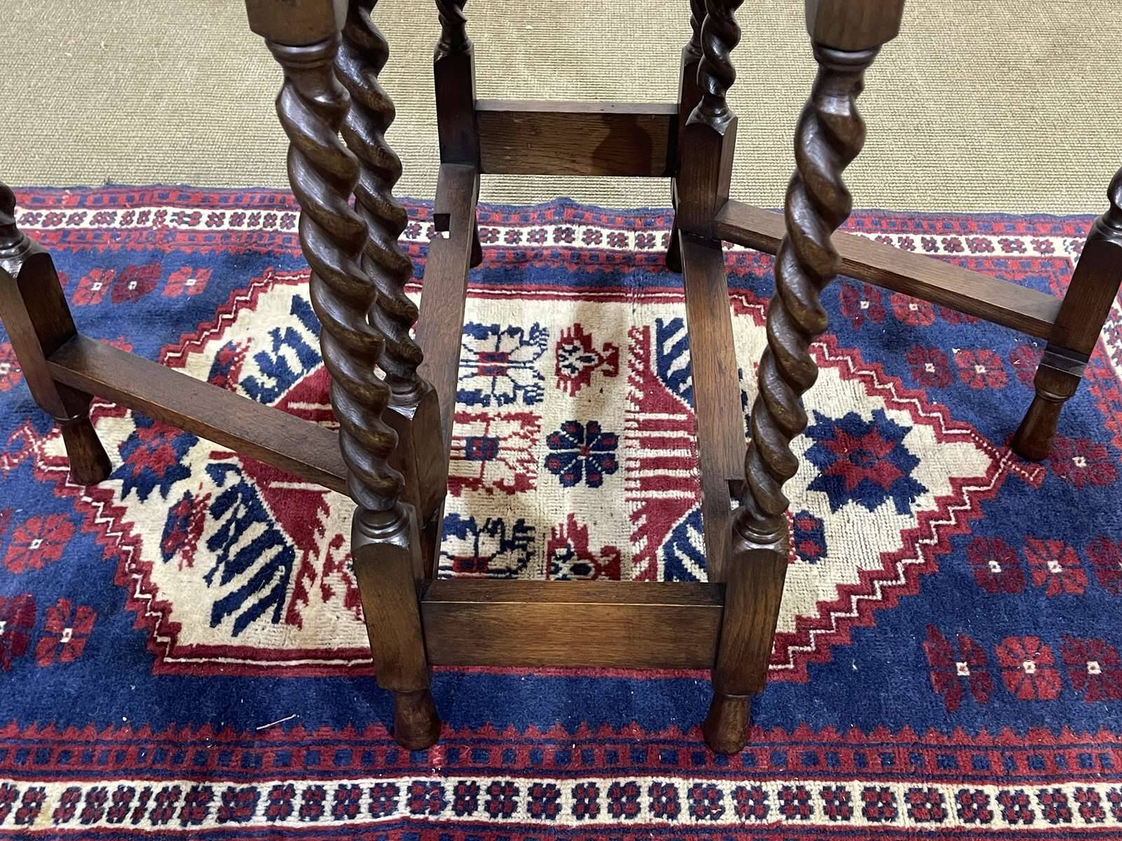 English folding oak table from the early 20th century GATELEG