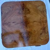 Wooden table and walnut bramble veneer