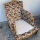 Old shepherdess armchairs louis XV style flocked fabric flower