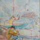 Oil on canvas representing the port of Nantes by J. Levy 20th century