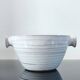 Earthenware bowl with handles in handmade ceramic