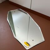 Ancient octagonal mirror beveled and stitched
