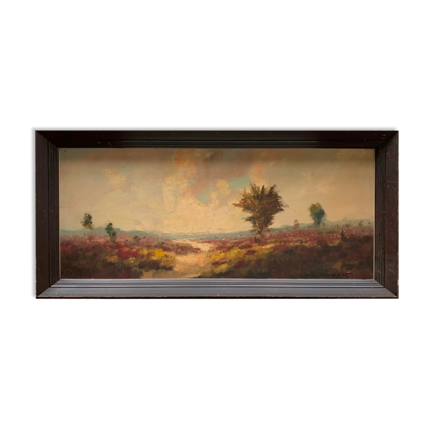 Paysage "Bruyère en fleurs". H.J. Pauwels