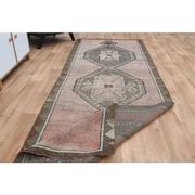 Vintage Turkish Handmade Wool Oushak Runner Rug 121x352