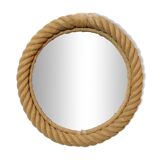 Round mirror with a rope frame, 35 cm.