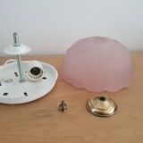 Vintage pink glass ceiling light