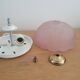 Plafonnier vintage verre rose