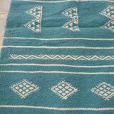 Kilim blue and white handmade  95x140cm