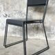 Pair of stackable metal chairs with sled feet - 1960