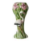 Massier style pink flamingo nature slip vase