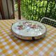 Turntable with earthenware pastry and bakelite floral decoration