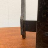 Mid-century brutalist wrought iron candlestick