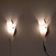Pair of scandinavian vintage wall lamps in teak and acrylic 1970