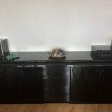 Black lacquered Italian design sideboard