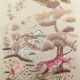 Important Set of Three Indochinese Silk Embroidered Tapestries