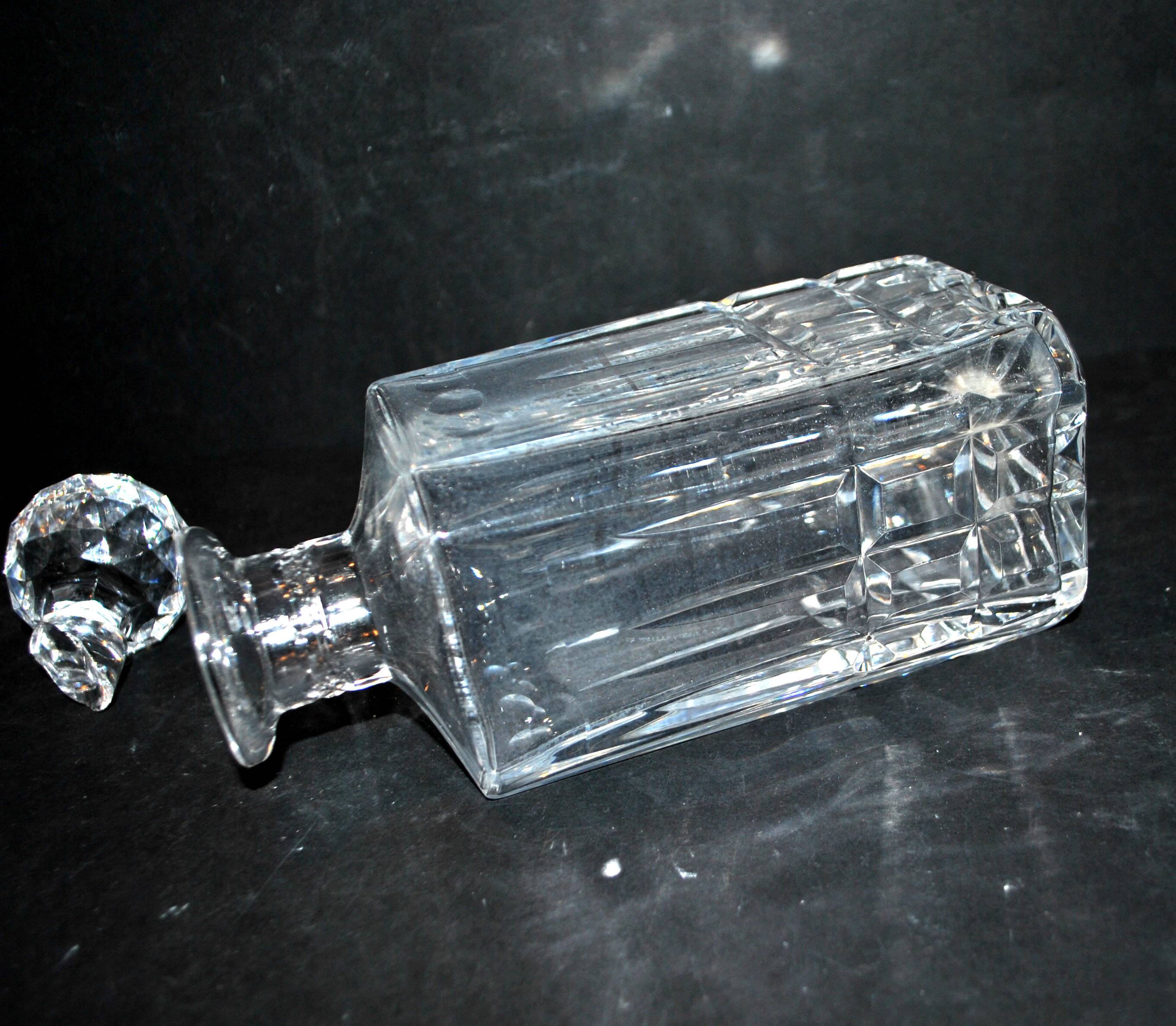 Manhattan model St. Louis cut crystal whisky decanter