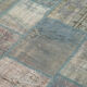 Handwoven turkish contemporary 175 cm x 242 cm blue patchwork carpet