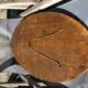 Bevelled art deco oval mirror mounted on wood with vertical or horizontal original chain 38x68cm