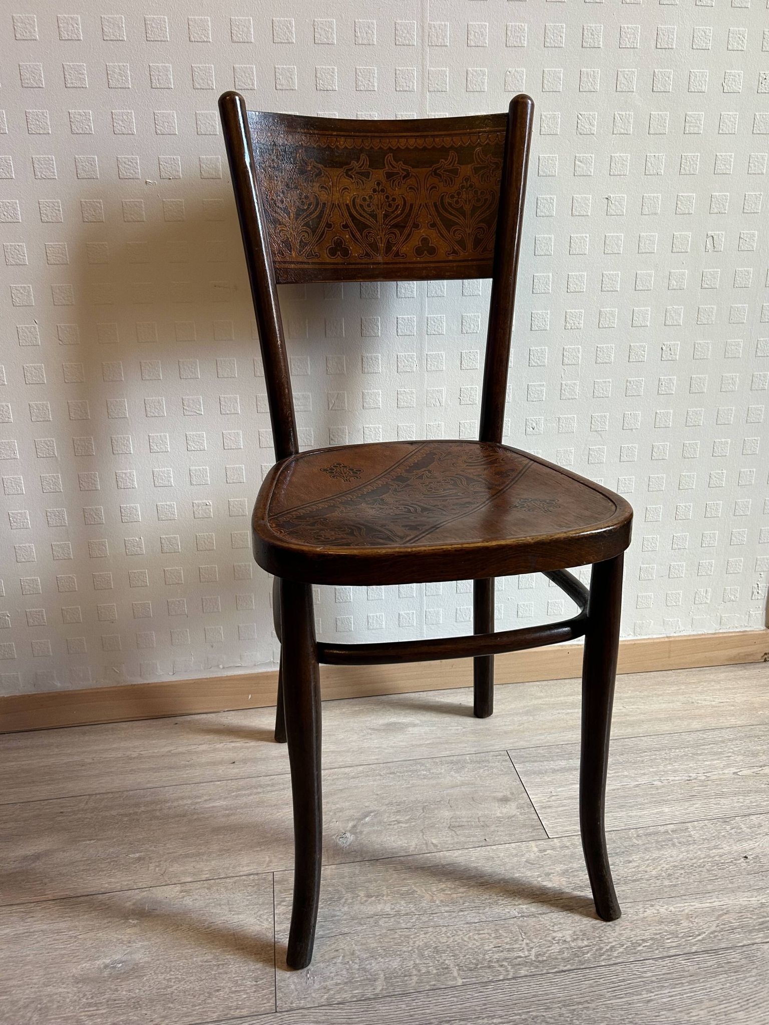 6 antique chairs Jacob & Josef Kohn – Vienna – Decorated bent wood – Style