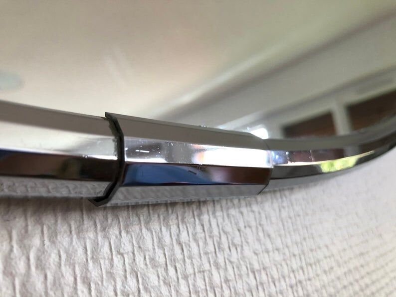 Mirror oval frame metal 50x82cm