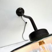 Wall lamp COL de Cygne in cast steel, fully restored 1920 1930