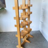 Bookcase on solid beech legs from the 80s