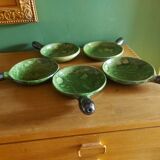 5 cups, Vallauris ceramic pans