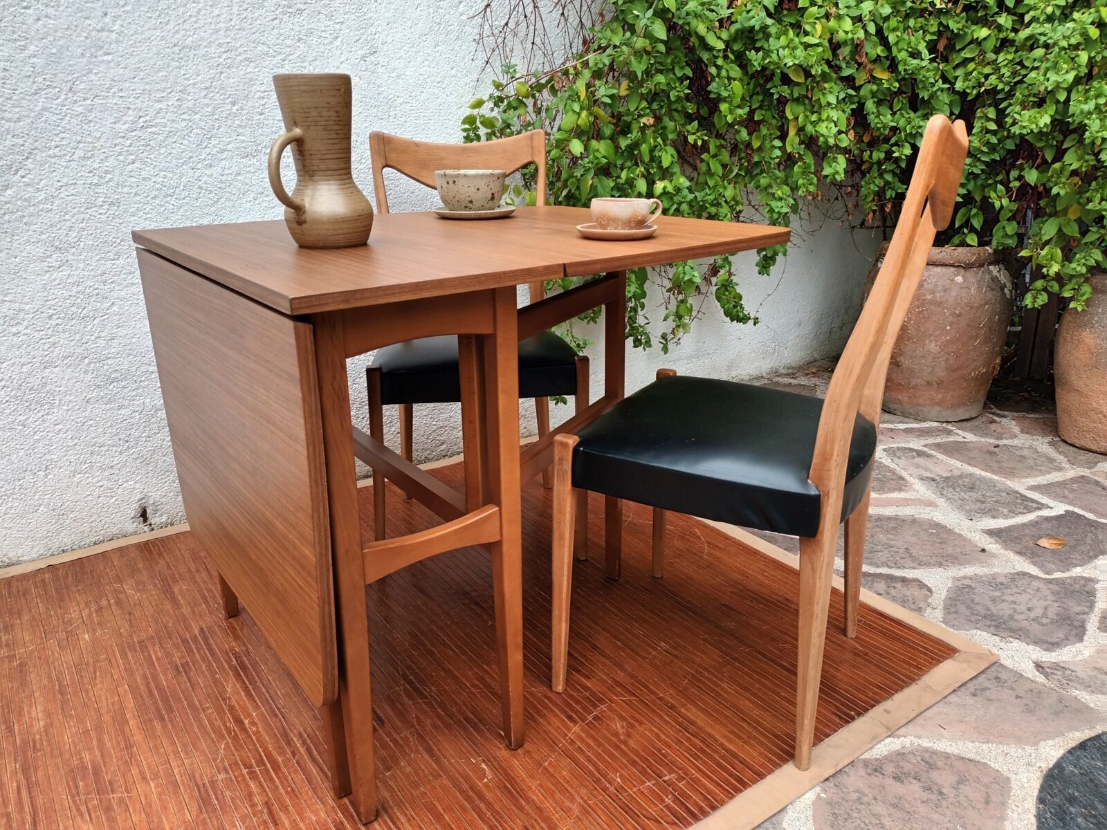Scandinavian folding teak table