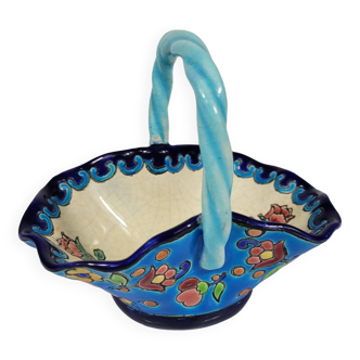 Longwy Enamel Basket shape No. 1 decor 5874