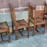 4 chaises basque en chêne