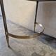 Brass coffee table with Alpine green veined marble top - 1960