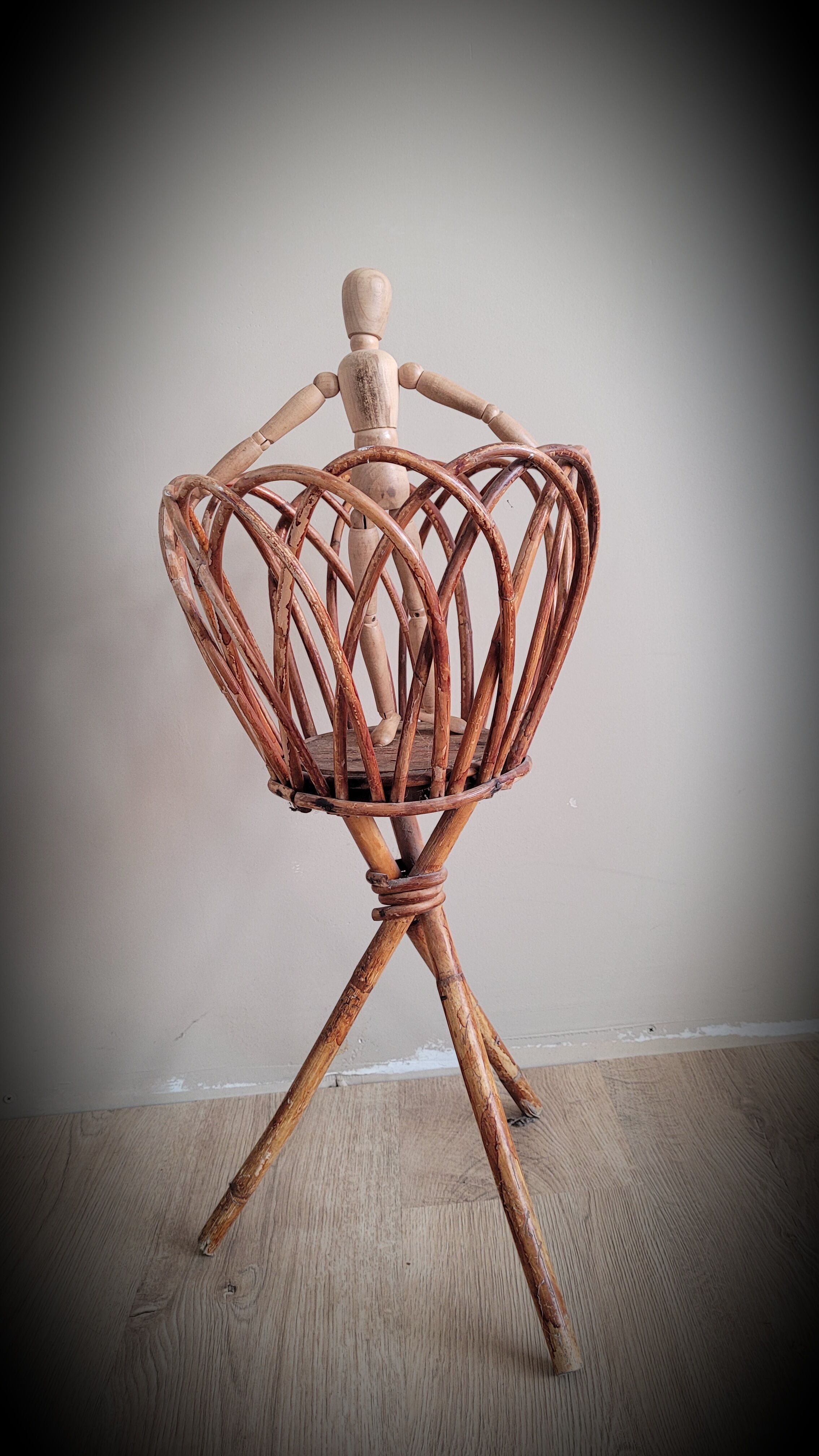 Rattan plant holder