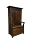 Entrance furniture, Breton wardrobe in oak and chestnut from the 19th century.