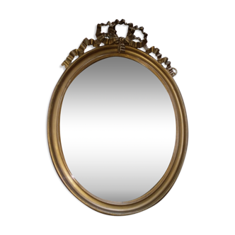 Miroir ovale style Louis XVI