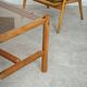 Table basse style chalet bois massif et verre  République Tchèque 1970