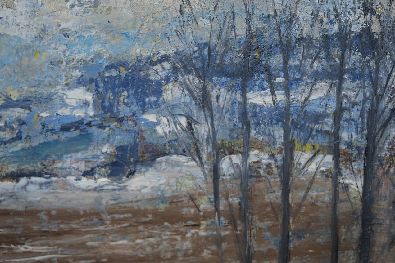 Erik Ström, Swedish painting, 1970s, Oil on panel, Framed