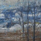 Erik Ström, Swedish painting, 1970s, Oil on panel, Framed