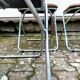 Chaises pliantes chrome et tissu